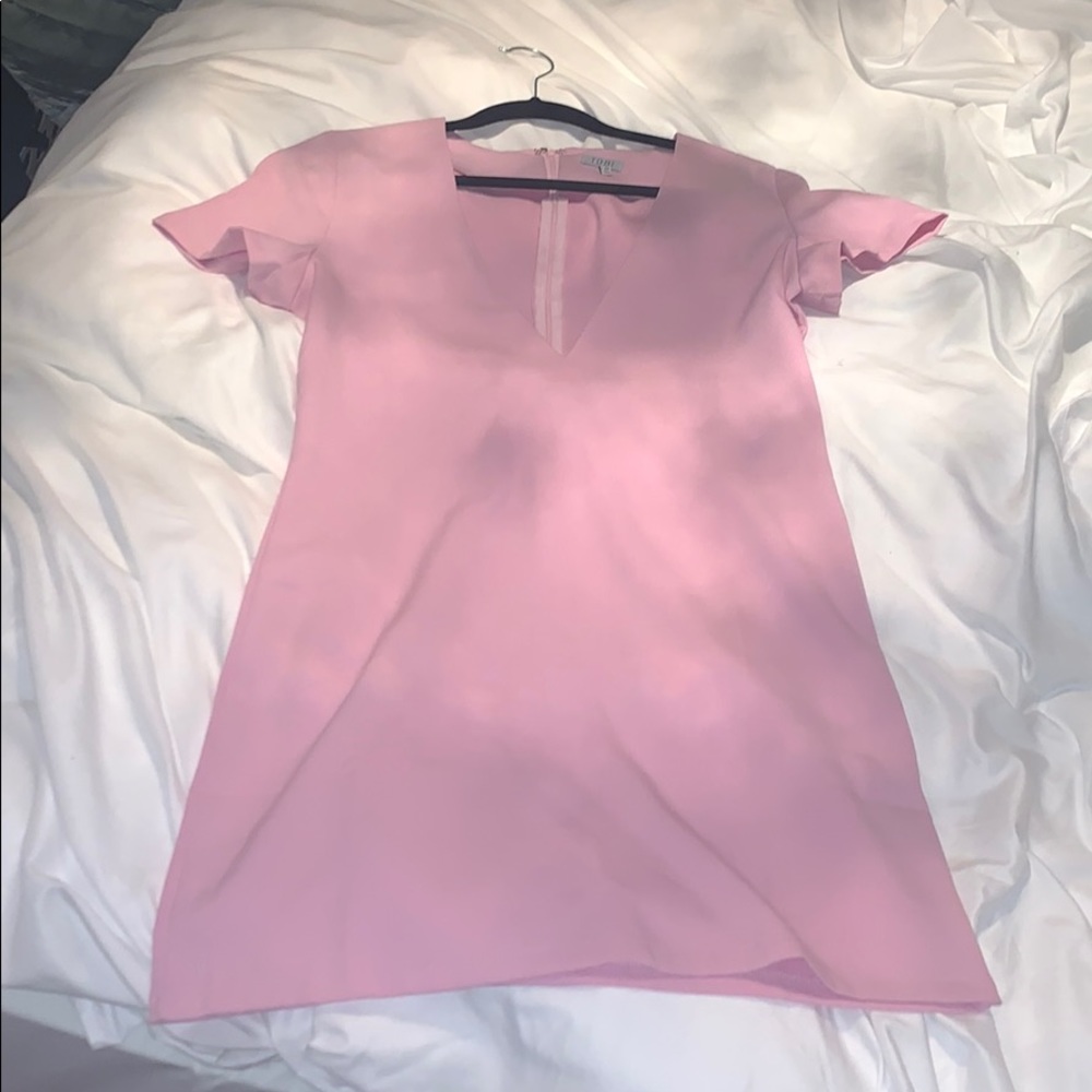Pink mini dress